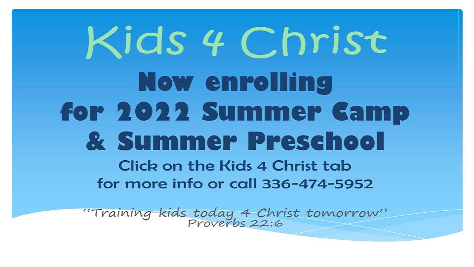 Kids 4 Christ enrolling now